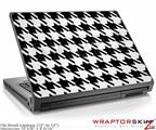 Small Laptop Skin Houndstooth Black and White