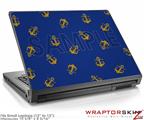 Small Laptop Skin Anchors Away Blue