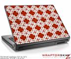 Small Laptop Skin Boxed Red Dark