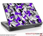 Small Laptop Skin Sexy Girl Silhouette Camo Purple