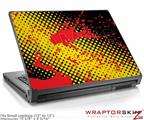 Small Laptop Skin Halftone Splatter Yellow Red