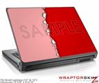 Small Laptop Skin Ripped Colors Pink Red