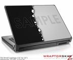 Small Laptop Skin Ripped Colors Black Gray