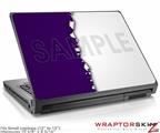 Small Laptop Skin Ripped Colors Purple White