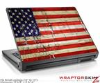 Small Laptop Skin Painted Faded and Cracked USA American Flag