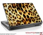 Small Laptop Skin Fractal Fur Leopard
