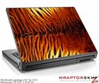 Small Laptop Skin Fractal Fur Tiger