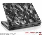 Small Laptop Skin HEX Mesh Camo 01 Gray