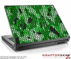 Small Laptop Skin HEX Mesh Camo 01 Green Bright