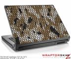 Small Laptop Skin HEX Mesh Camo 01 Tan