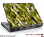 Small Laptop Skin HEX Mesh Camo 01 Yellow