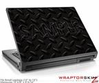 Small Laptop Skin Diamond Plate Metal 02 Black