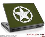 Small Laptop Skin Distressed Army Star