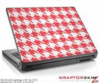 Small Laptop Skin Houndstooth Coral
