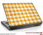 Small Laptop Skin Houndstooth Orange