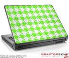 Small Laptop Skin Houndstooth Neon Lime Green