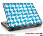 Small Laptop Skin Houndstooth Blue Neon