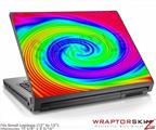 Small Laptop Skin Rainbow Swirl