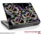 Small Laptop Skin Neon Swoosh on Black