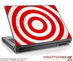 Small Laptop Skin Bullseye Red and White