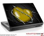 Small Laptop Skin Barbwire Heart Yellow