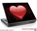 Small Laptop Skin Glass Heart Grunge Red