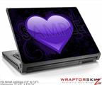 Small Laptop Skin Glass Heart Grunge Purple