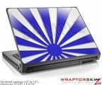 Small Laptop Skin Rising Sun Japanese Flag Blue