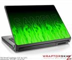 Small Laptop Skin Fire Green