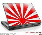 Small Laptop Skin Rising Sun Japanese Flag Red