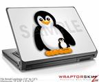 Small Laptop Skin Penguins on White
