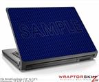 Small Laptop Skin Carbon Fiber Blue