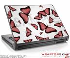 Small Laptop Skin Butterflies Pink