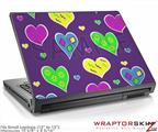 Small Laptop Skin Crazy Hearts