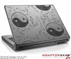 Small Laptop Skin Feminine Yin Yang Gray