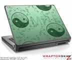 Small Laptop Skin Feminine Yin Yang Green