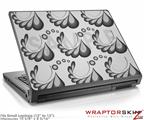 Small Laptop Skin Petals Gray