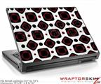 Small Laptop Skin Red And Black Squared