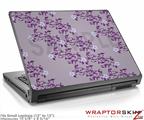 Small Laptop Skin Victorian Design Purple