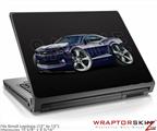 Small Laptop Skin 2010 Camaro RS Blue Dark