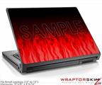 Small Laptop Skin Fire Red