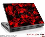 Small Laptop Skin Skulls Confetti Red
