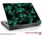 Small Laptop Skin Skulls Confetti Seafoam Green
