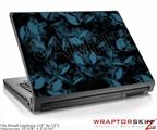 Small Laptop Skin Skulls Confetti Blue