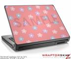 Small Laptop Skin Pastel Flowers on Pink
