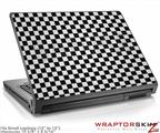 Small Laptop Skin Checkered Canvas Black and White