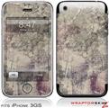 iPhone 3GS Decal Style Skin - Pastel Abstract Gray and Purple