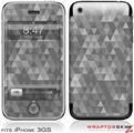iPhone 3GS Decal Style Skin - Triangle Mosaic Gray