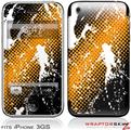 iPhone 3GS Decal Style Skin - Halftone Splatter White Orange