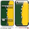 iPhone 3GS Decal Style Skin - Ripped Colors Green Yellow
